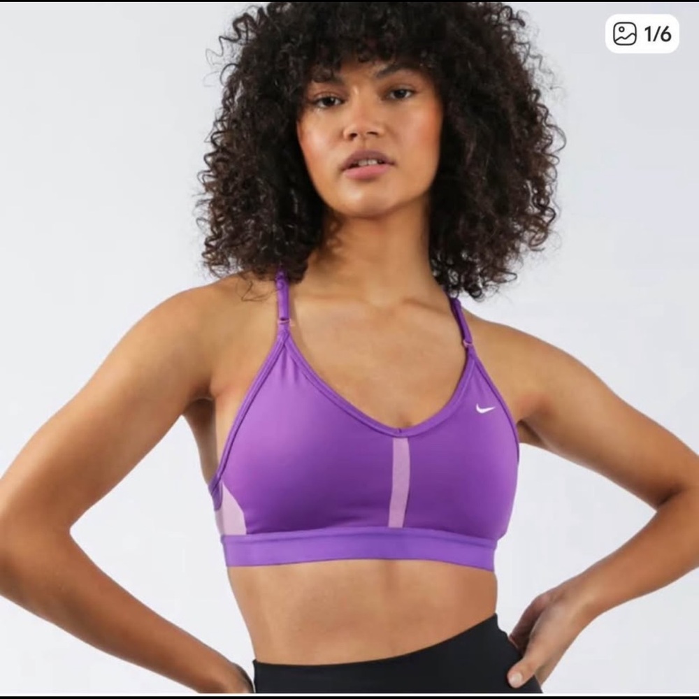 Nike Violet Adjustable-Strap Sports Bra